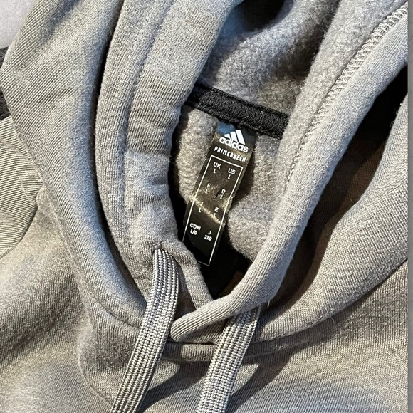 Adidas Hoodie Sweatshirt Gray - Picture 8 of 10